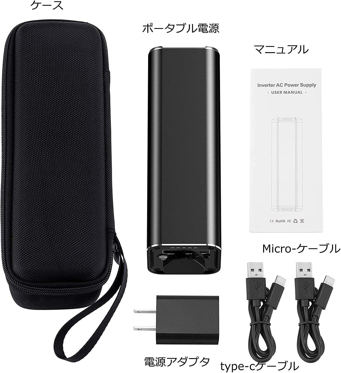 ポータブル電源 31200mAh 予備電源 モバイルバッテリー 急速充電 AC出力 コンセント パソコン バッテリー停電時に 車中泊 電源供給  防災グッズ MacBook/ノートPC 等対応 無停電電源装置 - メルカリ