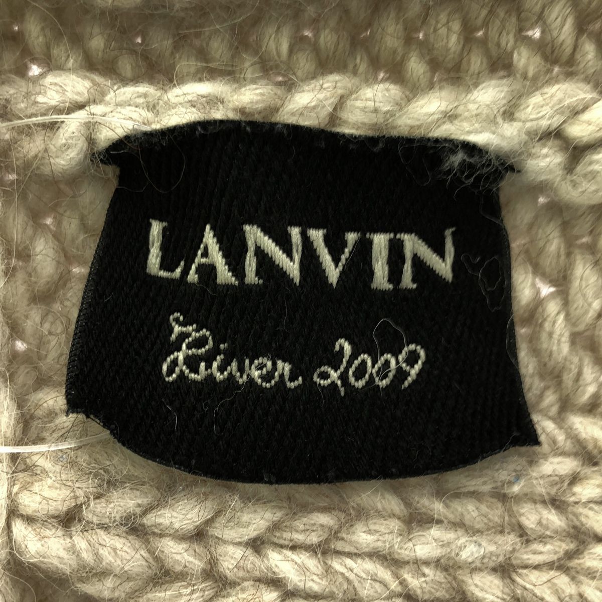 LANVIN - LANVIN ランバン 2009AW アルパカブレンドウールニットボレロカーディガン  ベージュ XS LANVIN ランバン 2009AW アルパカブレンドウールニットボレロ