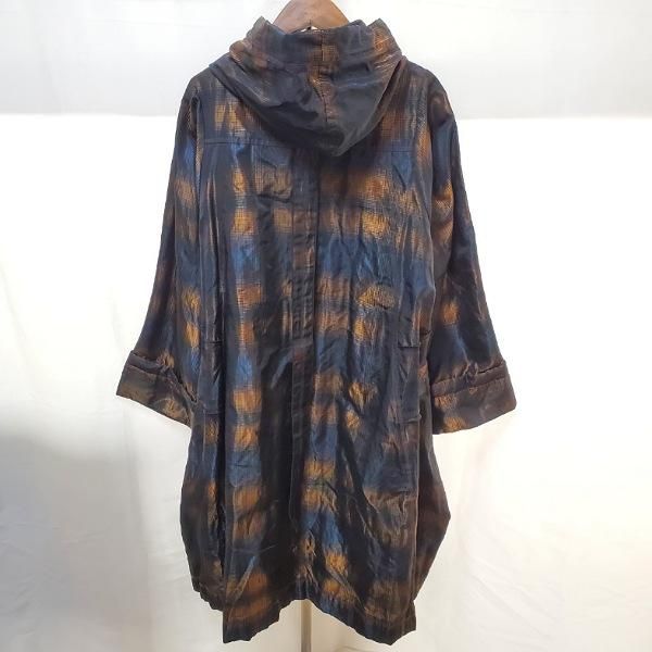 wnc エイココンドウ EIKO KONDO コート 42 黒 茶 総柄 光沢 大きい