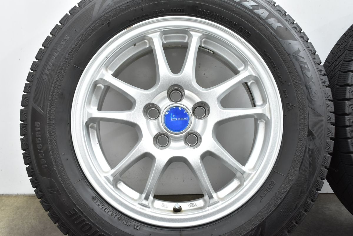 バリ溝】エコフォルム 15in 6J +45 PCD100 ブリヂストン ブリザック 