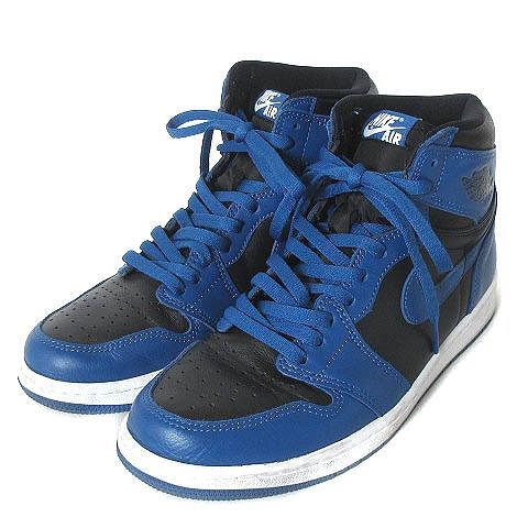 ナイキ NIKE AIR JORDAN1 RETRO HIGH OG Dark Marina Blue エアジョーダン 1 レトロ ハイ OG  ダークマリーナブルー スニーカー ハイカット 555088-404 青 ブルー US8.5 26.5cm シューズ - メルカリ