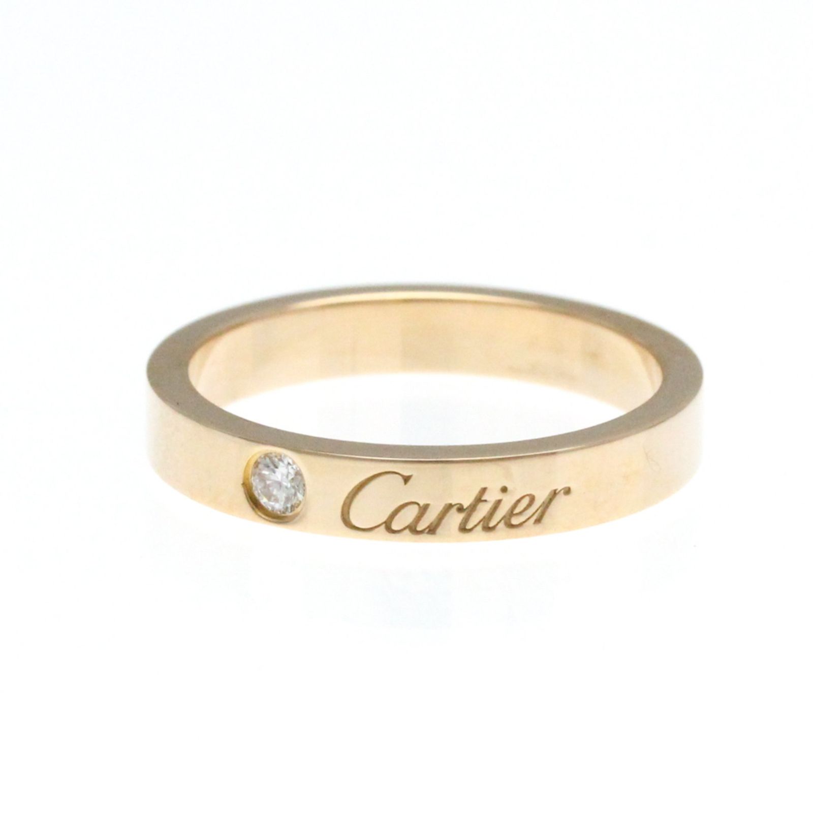 カルティエ(Cartier) C ドゥ カルティエ ウェディング リング B4086450 K18ピンクゴールド(K18PG) ファッション ダイヤモンド バンドリング カラット/0.03 ピンクゴールド(PG)