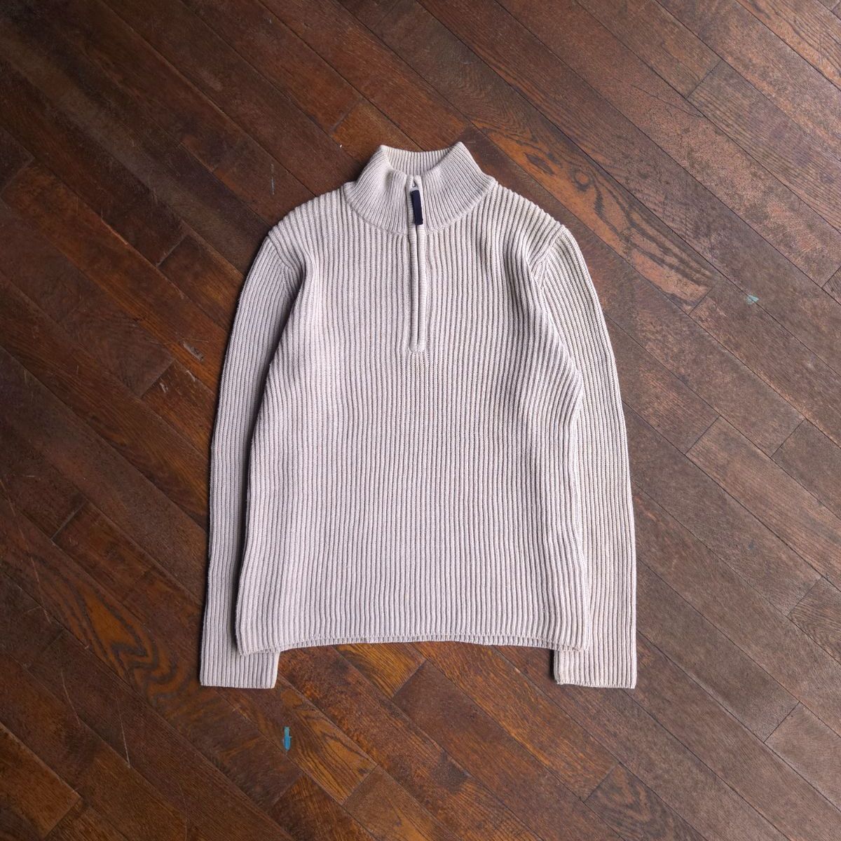 OLD UNIQLO オールドユニクロ ハーフジップ ドライバーズニット グレー 