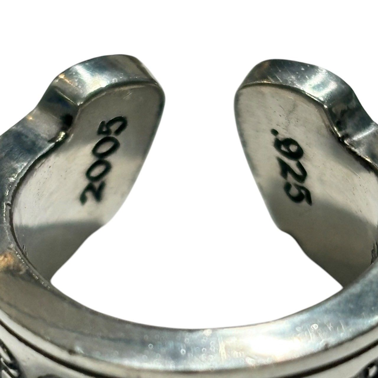 CHROME HEARTS(クロムハーツ) SCROLL LABEL RING ラージ スクロール 
