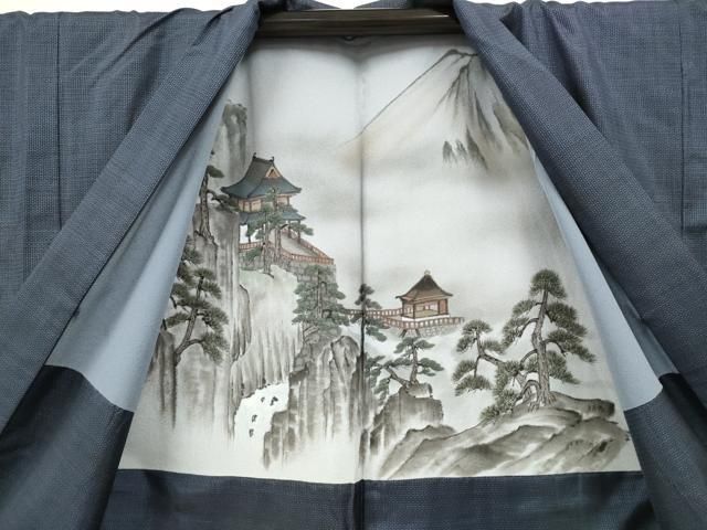 平和屋着物男性 本場大島紬 アンサンブル・長襦袢セット 100亀甲 総