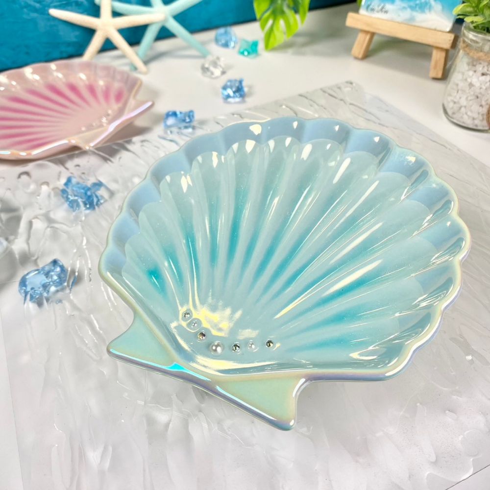 オーロラシェルトレー ミントグリーン インテリア雑貨 アクセサリー