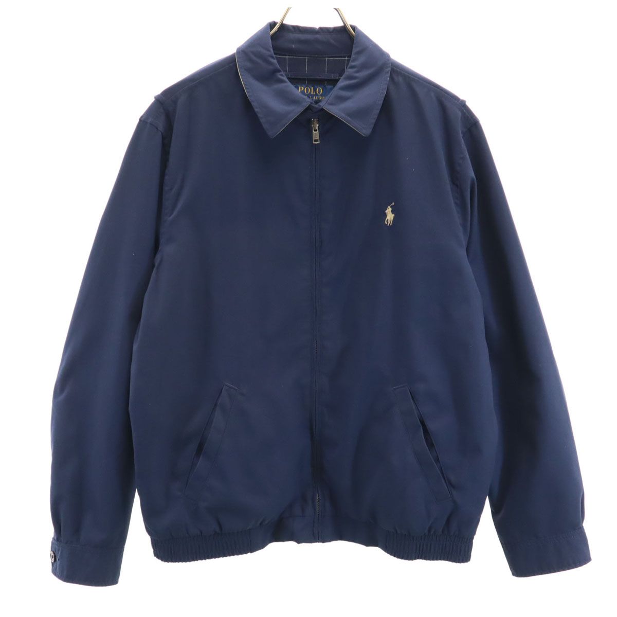 POLO RALPH LAUREN ポロラルフローレン チンストラップ スイングトップ S ブルー メンズ 古着