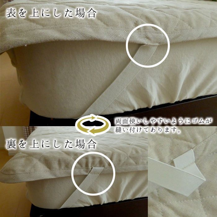 裏表両面使える リネン100％生地