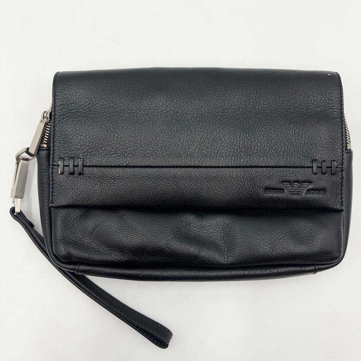 GIORGIO ARMANI(ジョルジオアルマーニ)セカンドバッグ GIORGIO ARMANI ジョルジオ アルマーニ レザー クラッチバッグ