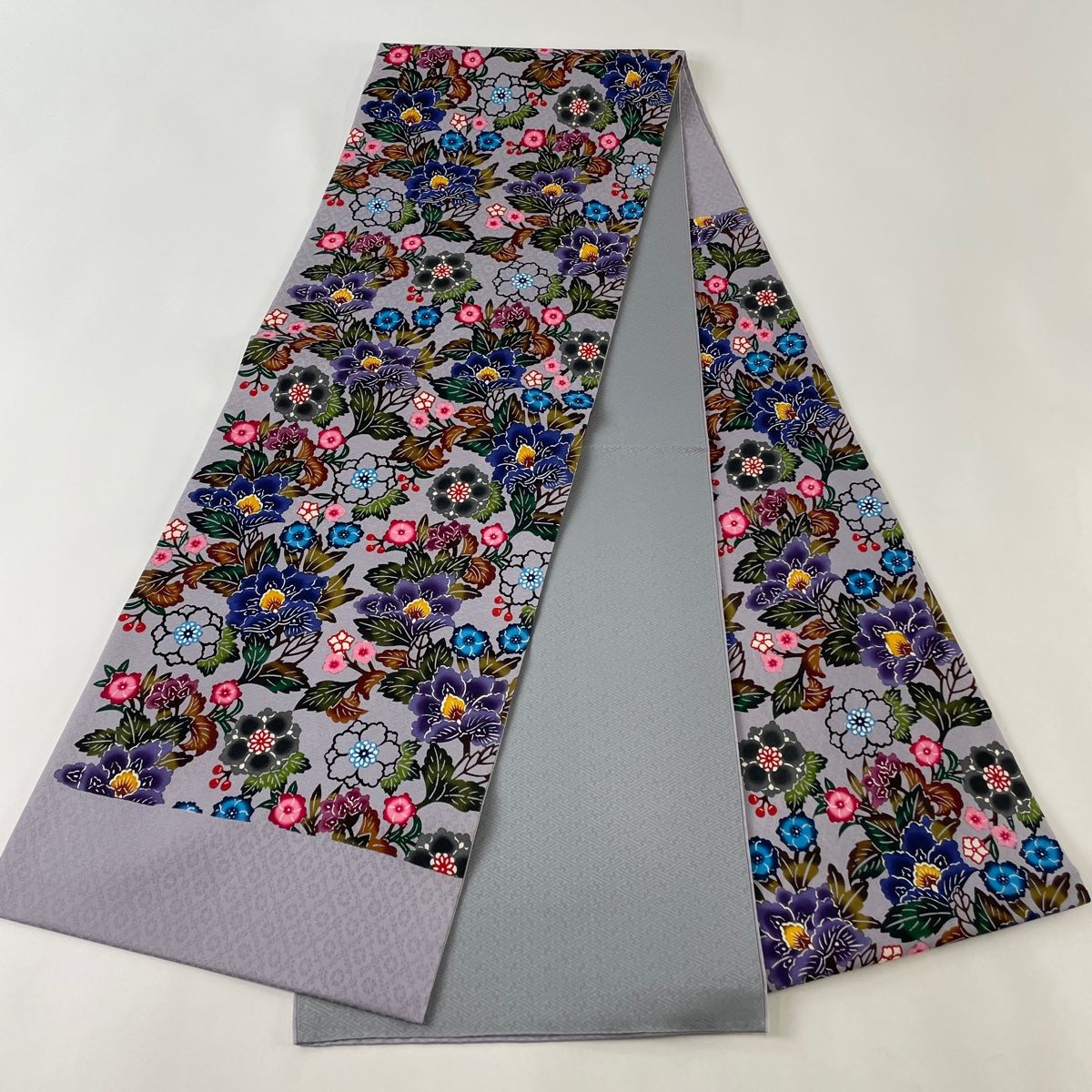 ★専用★美品 開き名古屋帯 紅型染め くすみピンク 3m85cm 縮緬地 正絹 ☆専用☆美品 開き名古屋帯 紅型染め くすみピンク 3m85cm 縮緬地 正絹