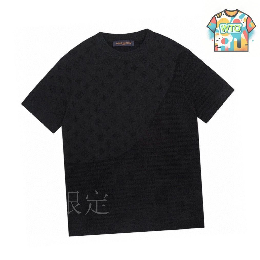 今日特価】Louis Vuitton 25SS モノグラムジャカードニット T-2