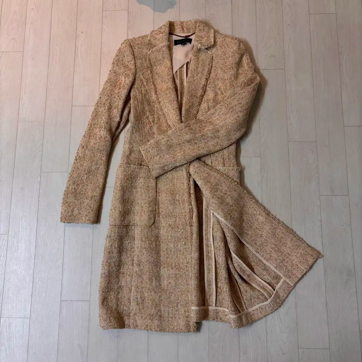 Escada エスカーダ ツイード ロングコート - メルカリ