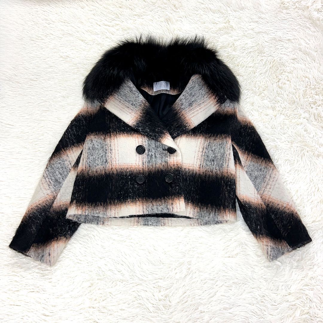 ストラスブルゴ ハイアリン フォックスファー ショートコート サイズ36