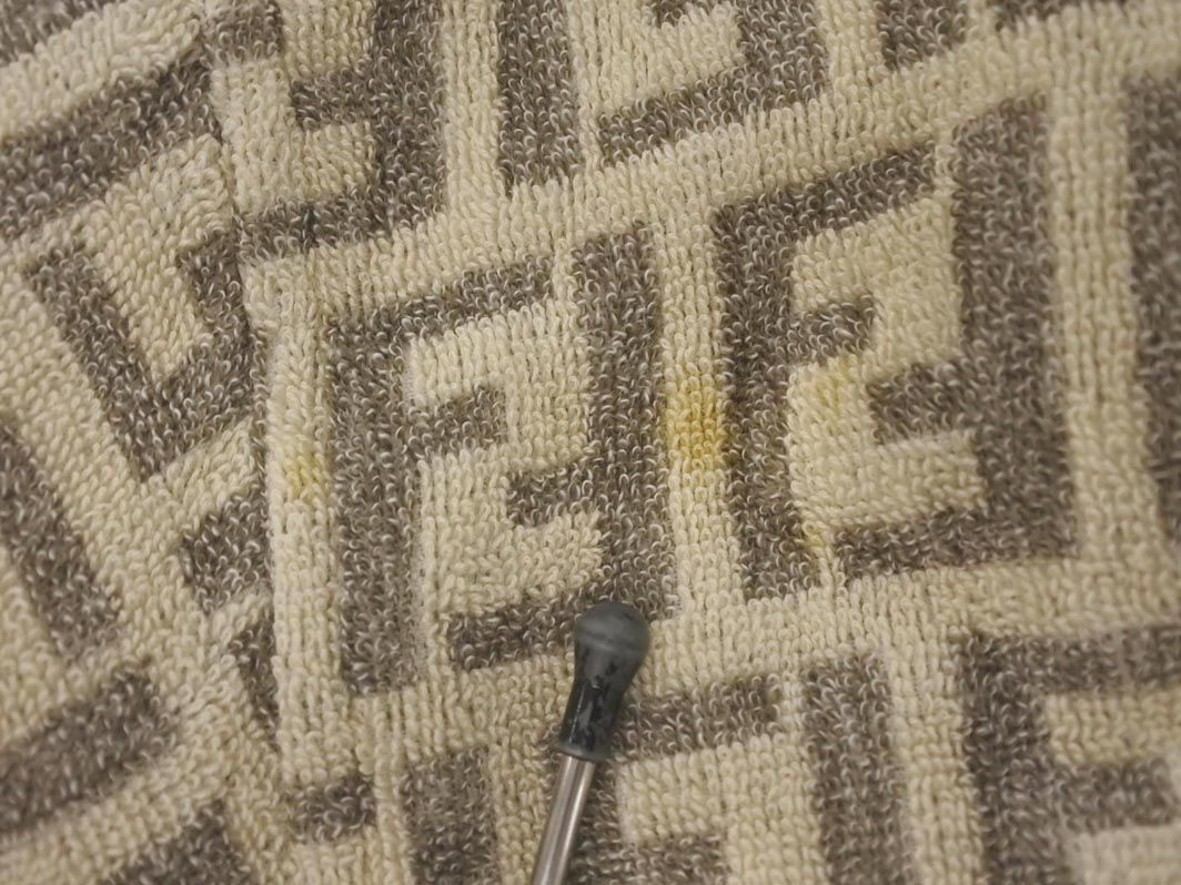 FENDI フェンディ パイル ズッカ柄 バスローブ ガウン ルームウェア sizeF アイボリーｘグレー レディース DECORATOM_COM_BR