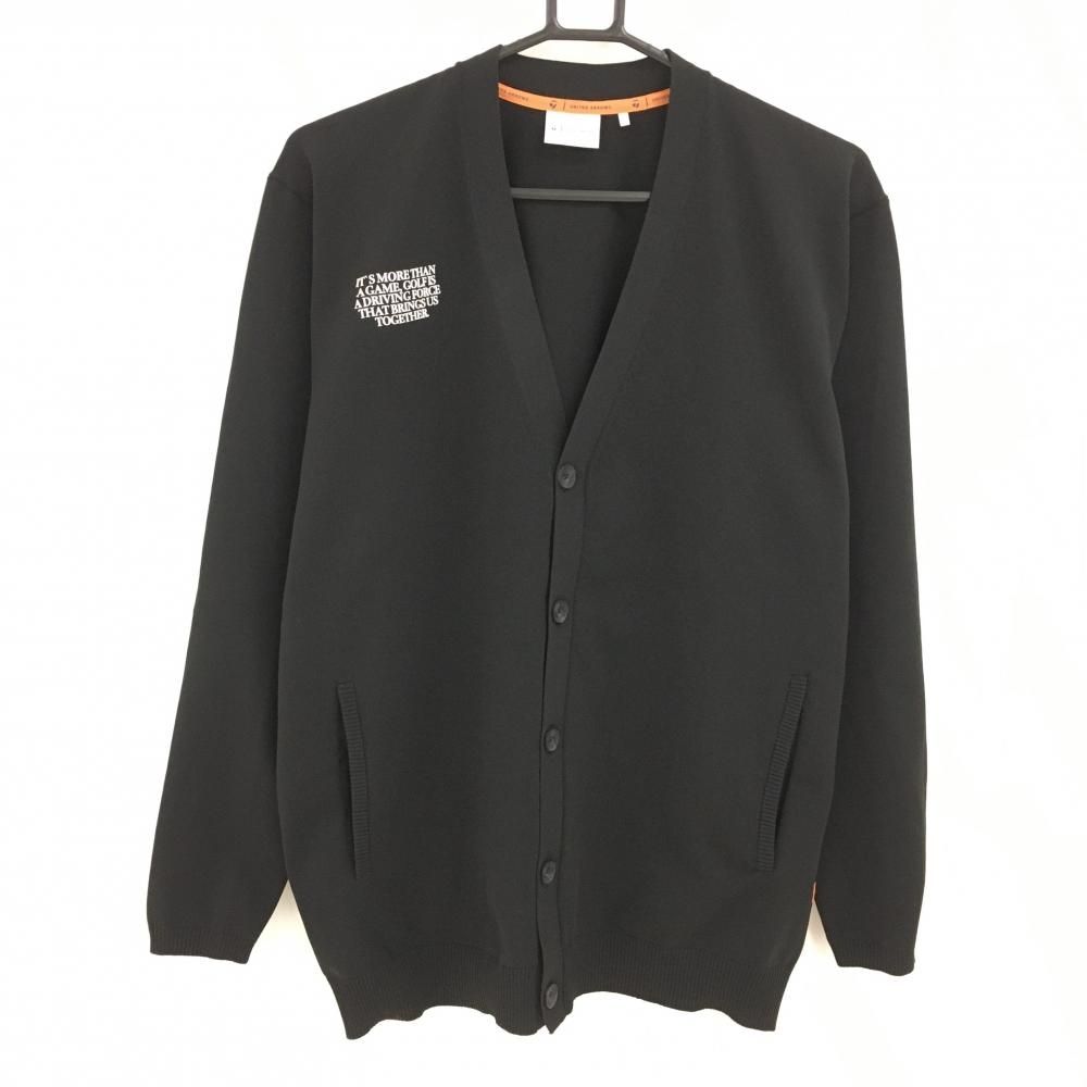【美品】UNITED ARROWS & SONS カーディガン　BLACK 超美品】テーラーメイド×UNITED ARROWS カーディガン 黒 胸