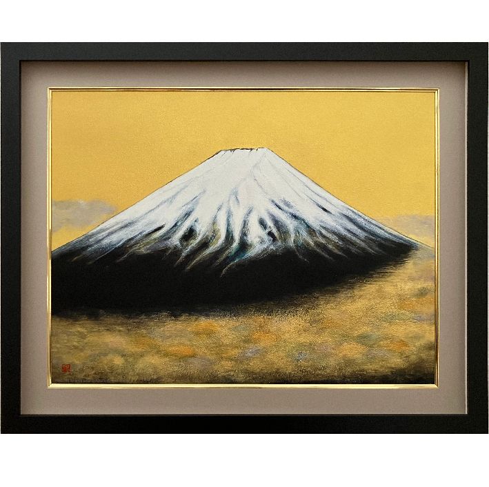 綴れ雲 日本画 髙木泉寿 山をとり巻く雲 それを織り成す 綴れ雲 富士のみぞ知る金蘭うず巻く大河の流れは