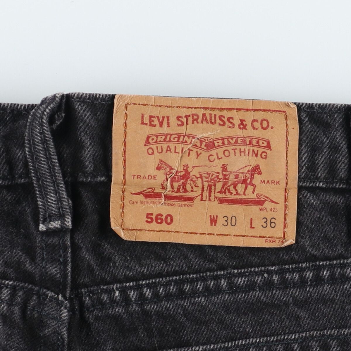 古着 リーバイス Levi's 560 ブラックジーンズ テーパードデニムパンツ