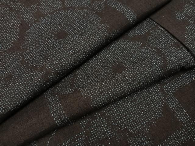 べ*べ様 kimonoarisa●未使用同然●本場真綿絢結城紬●正絹●反物 平和屋着物○本場結城紬 重要無形文化財 80亀甲 枝花文 正絹