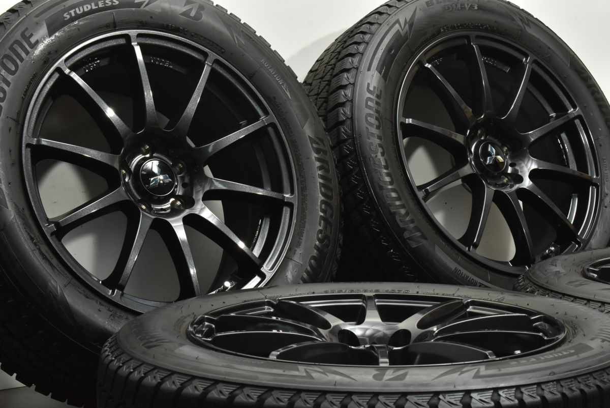 バリ溝 シュナイダー 18in 8J 45 PCD114.3 ブリヂストン ブリザック DM-V3 235|60R18 アウトランダー エクストレイル CX-60