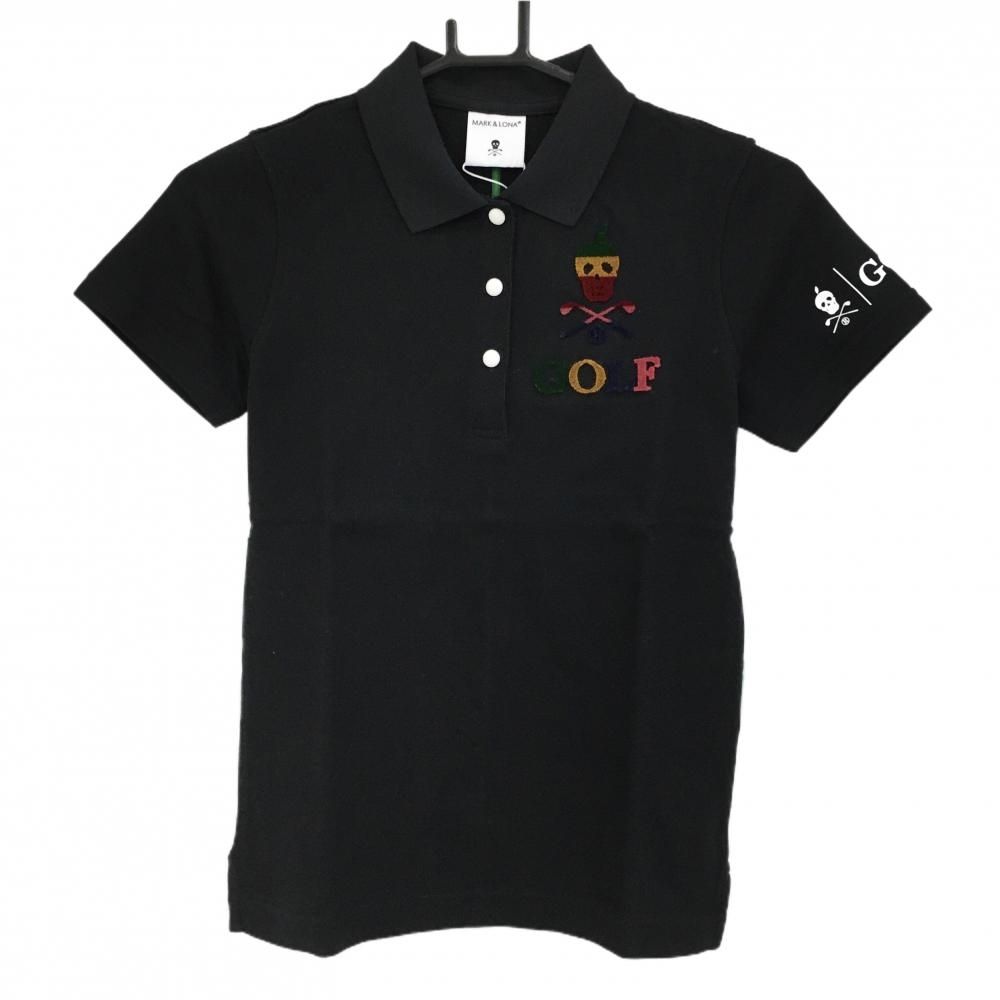 MARK&LONA【完売】ニット半袖(マークアンドロナ)36Sブラック黒ゴルフ MARK&LONA【完売】ニット半袖(マークアンドロナ)36Sブラック黒ゴルフ