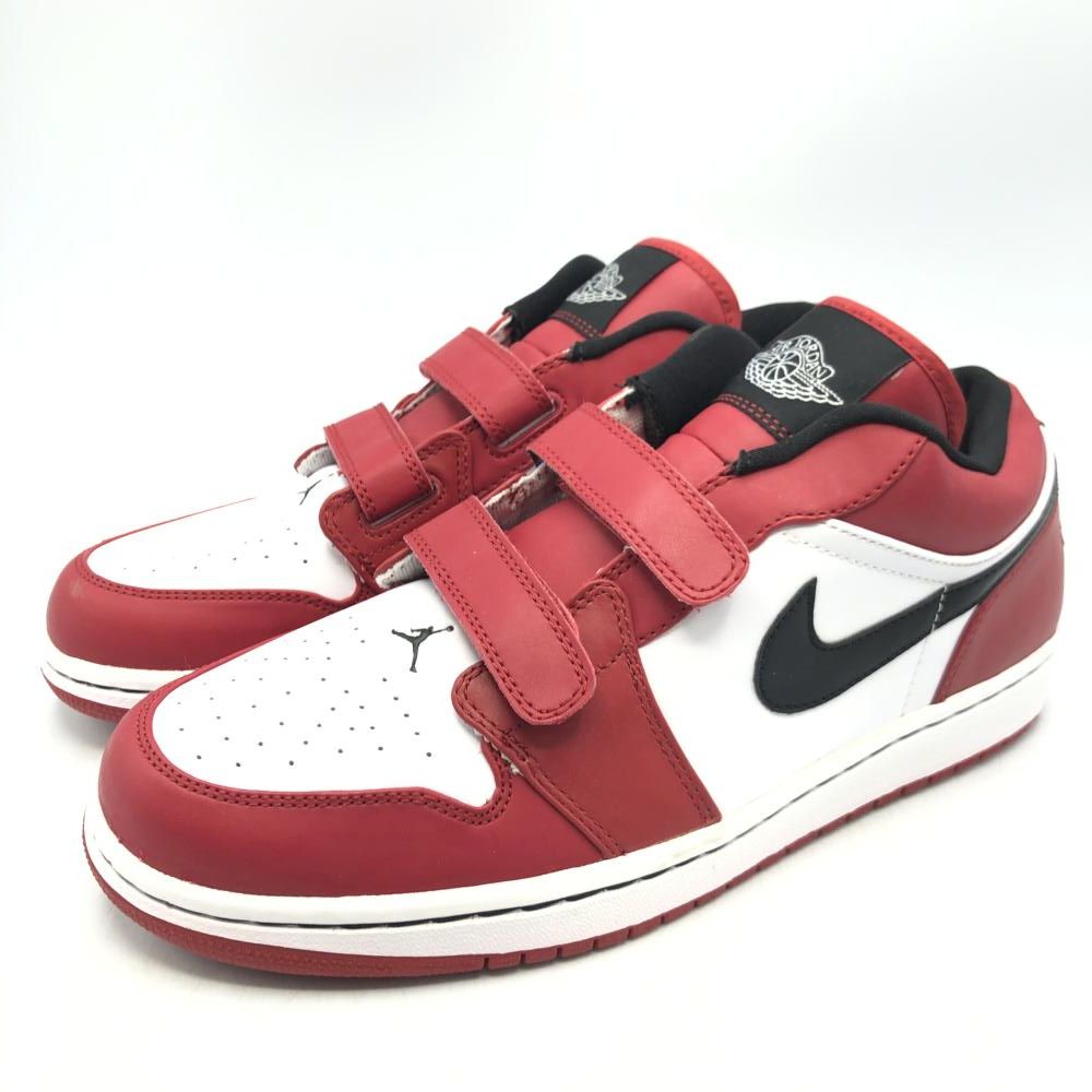 NIKE AIR JORDAN 1 RETRO LOW VELCRO 27cm 339894-101ヒール部分劣化 ナイキ エアジョーダン1 ロー ベルクロ バーシティ レッド 17