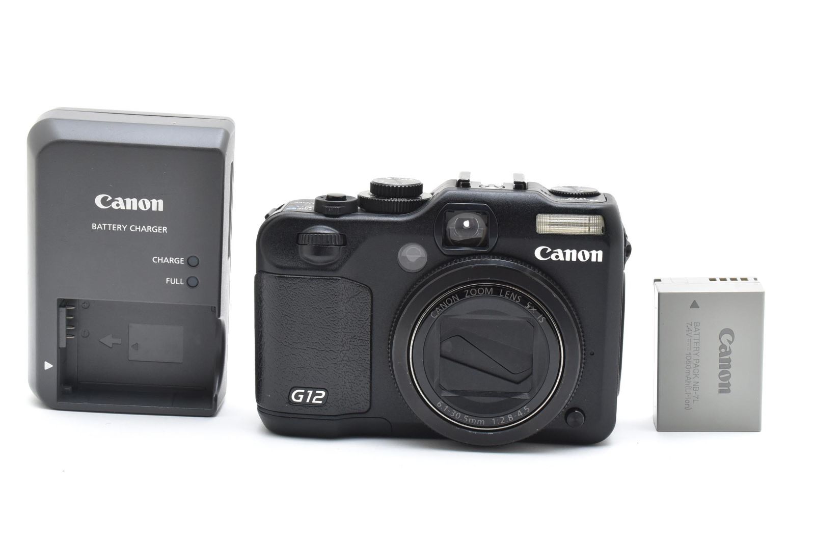 返品保証 CANON PowerShot G12 キャノン 動作 済み キヤノン 純正充電器 バッテリー 01251009
