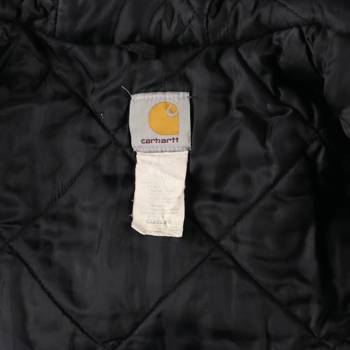 古着 カーハート Carhartt ペイント 中綿パーカー パファージャケット  