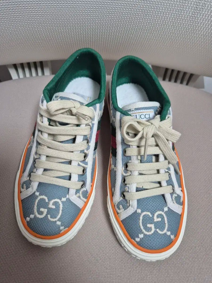 GUCCI(グッチ) 靴 スニーカー スニーカーズ コットン テニス 1977 ライトブルー 220 新品