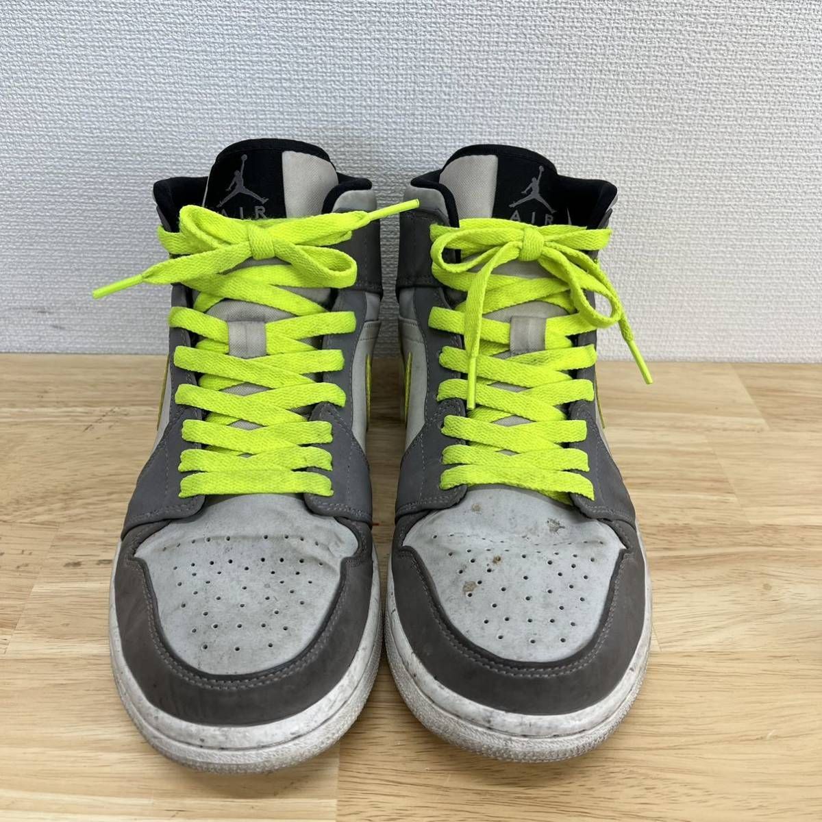 NIKE ナイキ 554724-072 AIR JORDAN 1 MID Gunsmoke Volt エア 