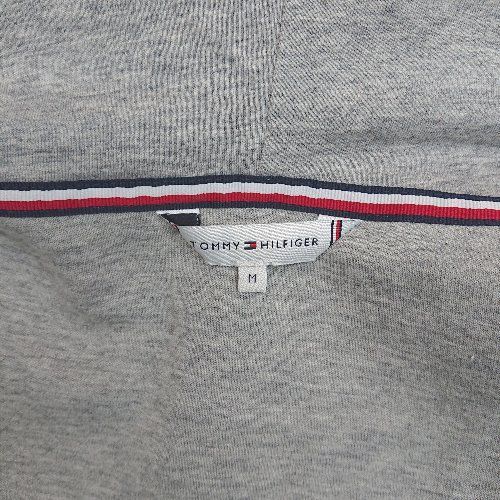 ◇ TOMMY HILFIGER トミーヒルフィガー フーデッドドローストリング 春夏 長袖 ジャケット サイズM グレー系 レディース E  【1402200029345】