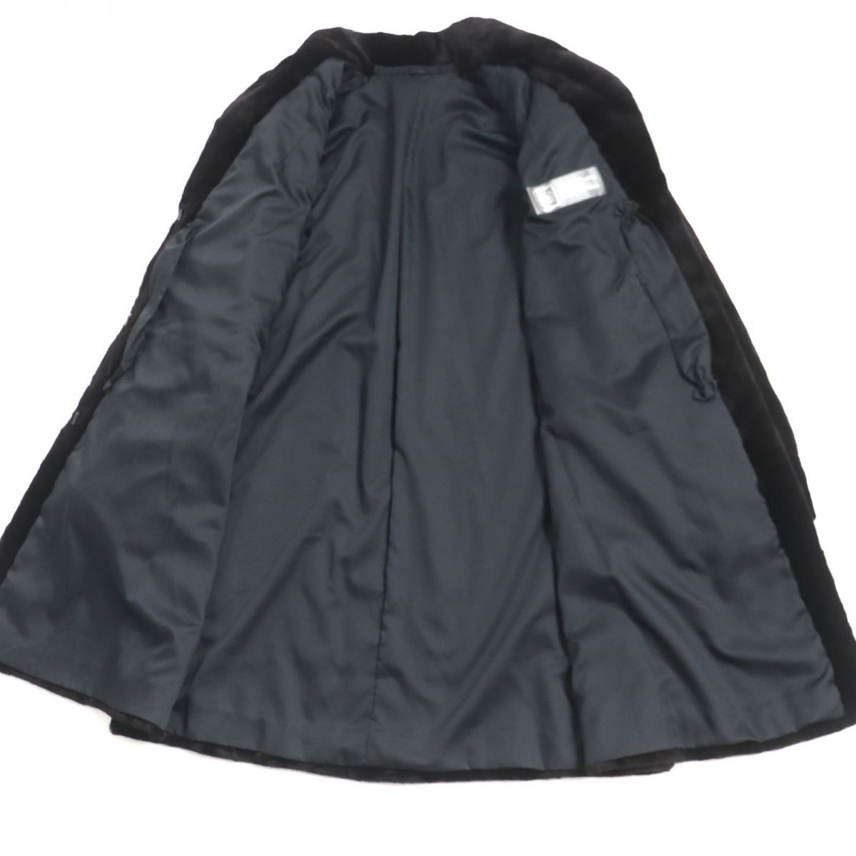 美品▽SAGA MINK サガシェアードミンク 本毛皮セミロングコート ダーク