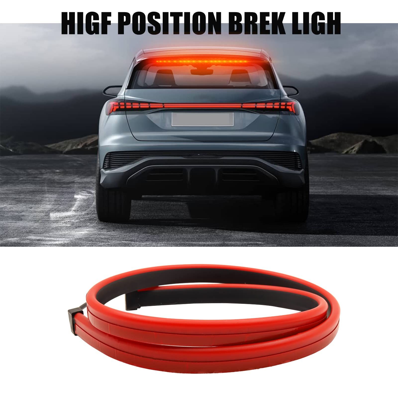 【迅速発送】X-STYLE ハイマウントストップランプ LEDテープライト DRL・ ウインカー・ ブレーキランプ・ ハザードランプ 12V車用 汎用 高輝度 レッド 防水処理済み 102cm 1個入り