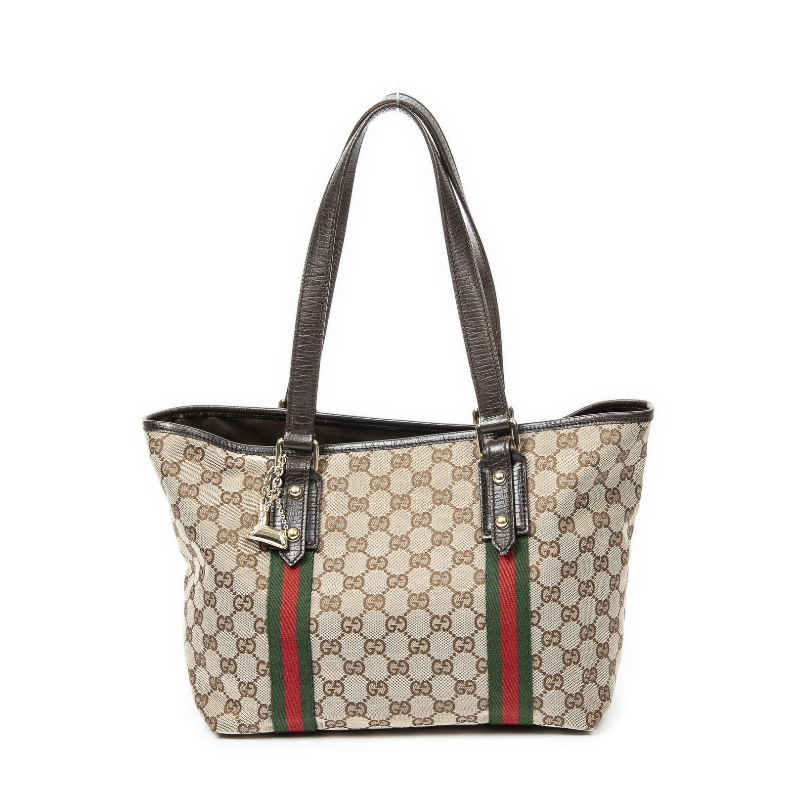 GUCCI グッチ小 Web Jolicoeur トートブラウン|ベージュGGキャンバスA