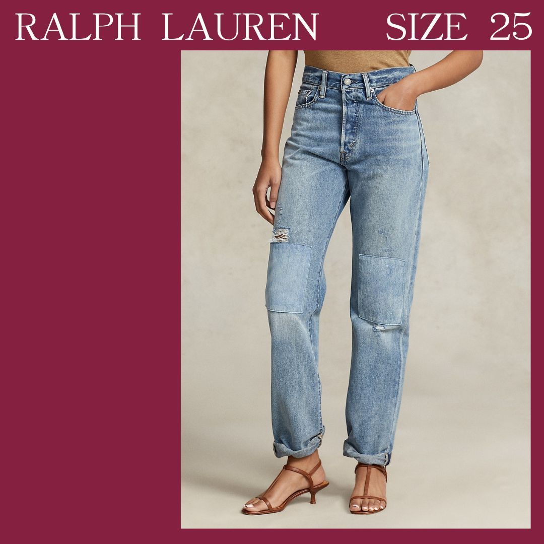 POLO RALPH LAUREN ポロ ラルフローレン ハイライズ リラックスド ストレート ジーンズ SIZE 25