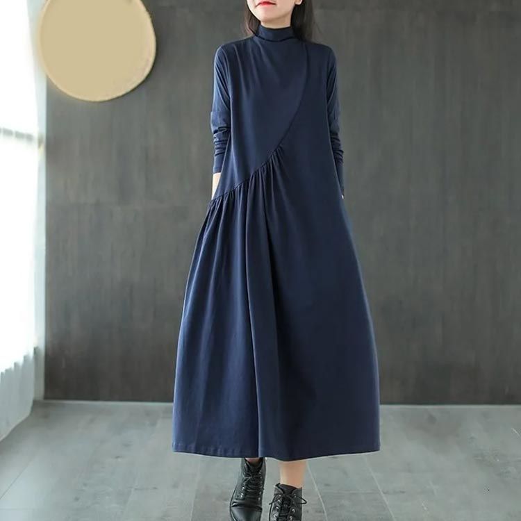 アシンメトリー aライン シャツワンピース ロングワンピース ギャザー