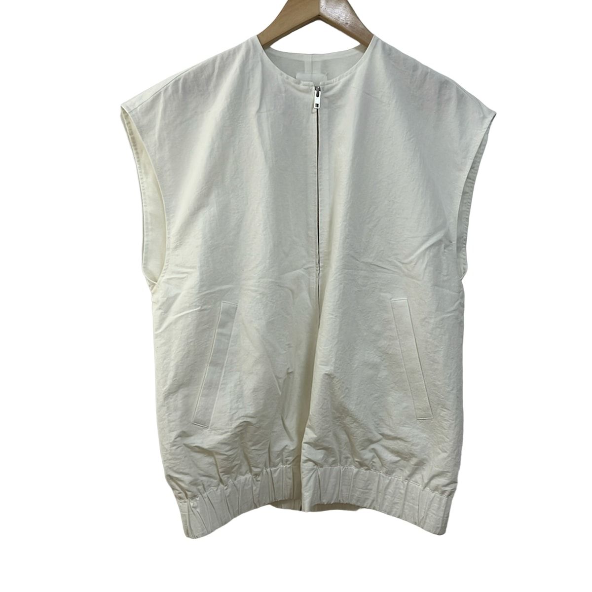 whim gazette ウィムガゼット ベスト サイズF レディース - 白 ジップアップ