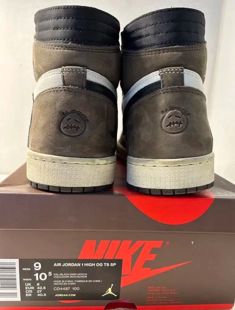  ジョーダン1 トラヴィススコット モカ ハイ 270 シューズ(男性用) バスケットボール
