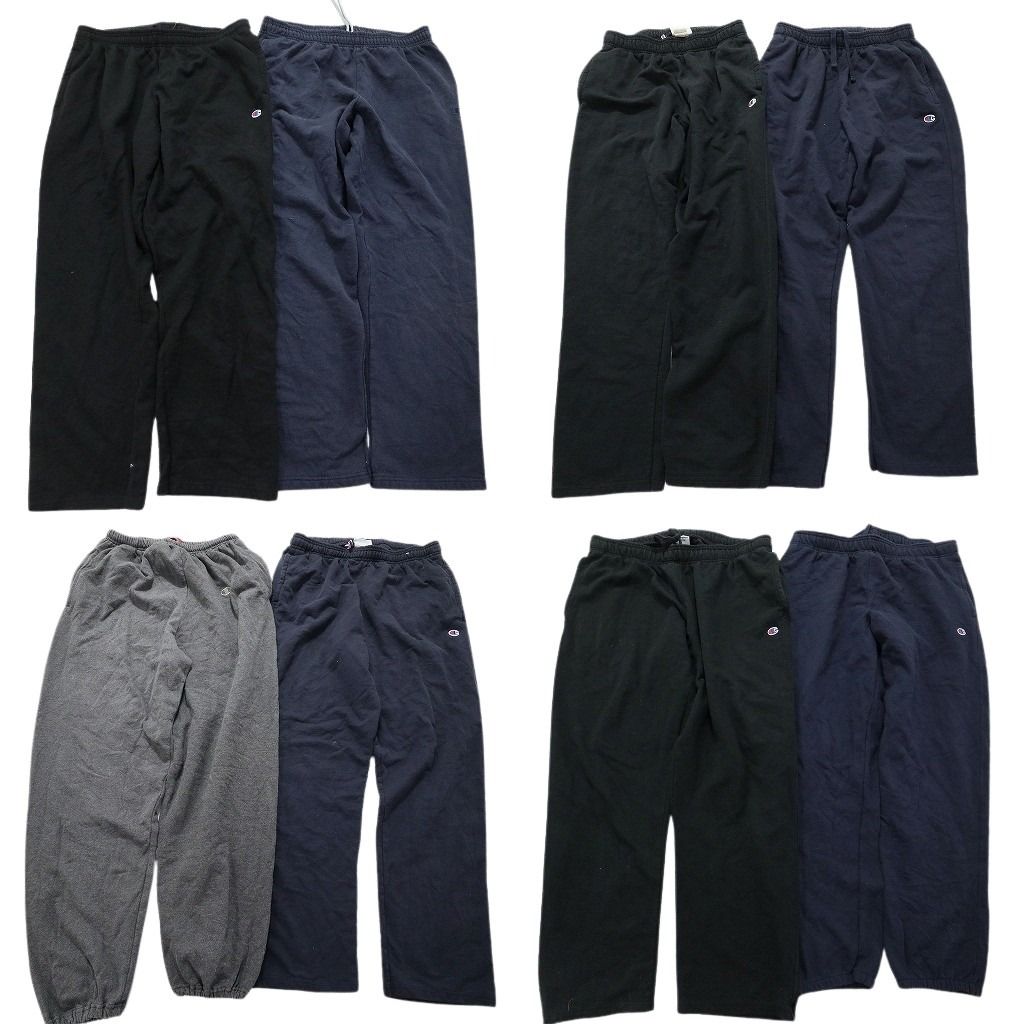 古着卸 まとめ売り チャンピオン スウェット パンツ 8枚セット メンズ XL |2XL ワイド トレーニングパンツ 古着 NC0817