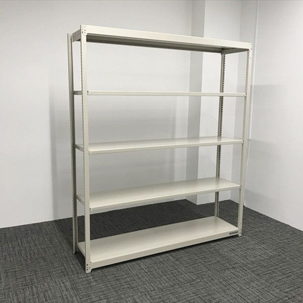 スチールラック 中軽量 セミボルトレス 天地5段 ライトグレー