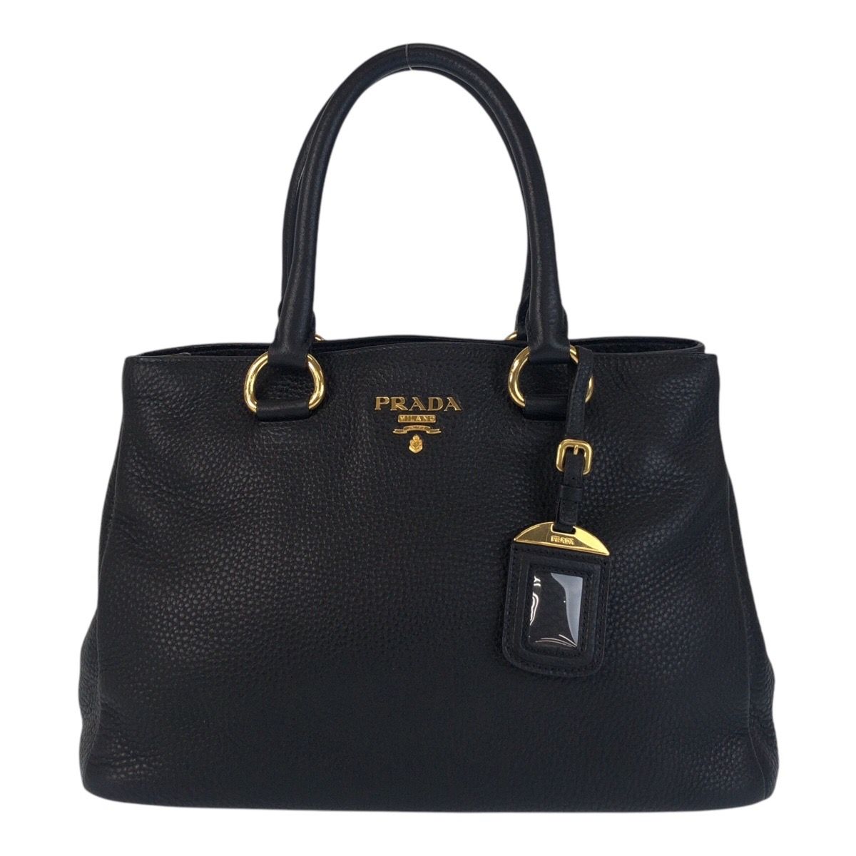 【美品】PRADA プラダ トートバッグ　ヴィッテロダイノレザー ブラック PRADA（プラダ ）ヴィッテロダイノレザー トートバッグを買取 - 買取