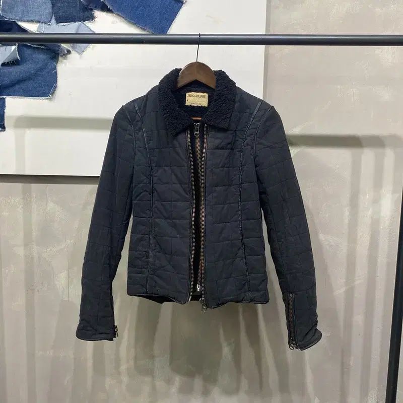 ZADIG&VOLTAIRE ザディグ・エ・ヴォルテール レディース ヴィンテージ スリット キルティング ダブル ジッパー ジャケット