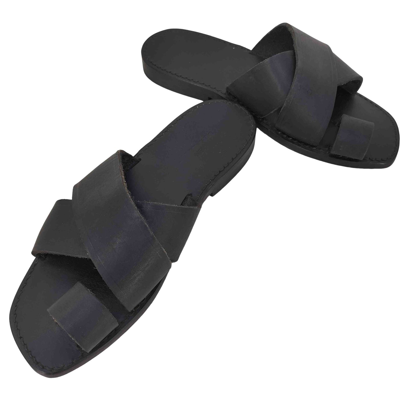 イッセイミヤケメン ISSEY MIYAKE MEN 70-80s レザー フラット トングサンダル メンズ 25 1|2