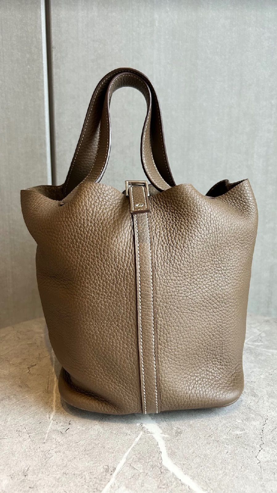 HERMES】ピコタンロックMM エトゥープ シルバー金具 - メルカリ