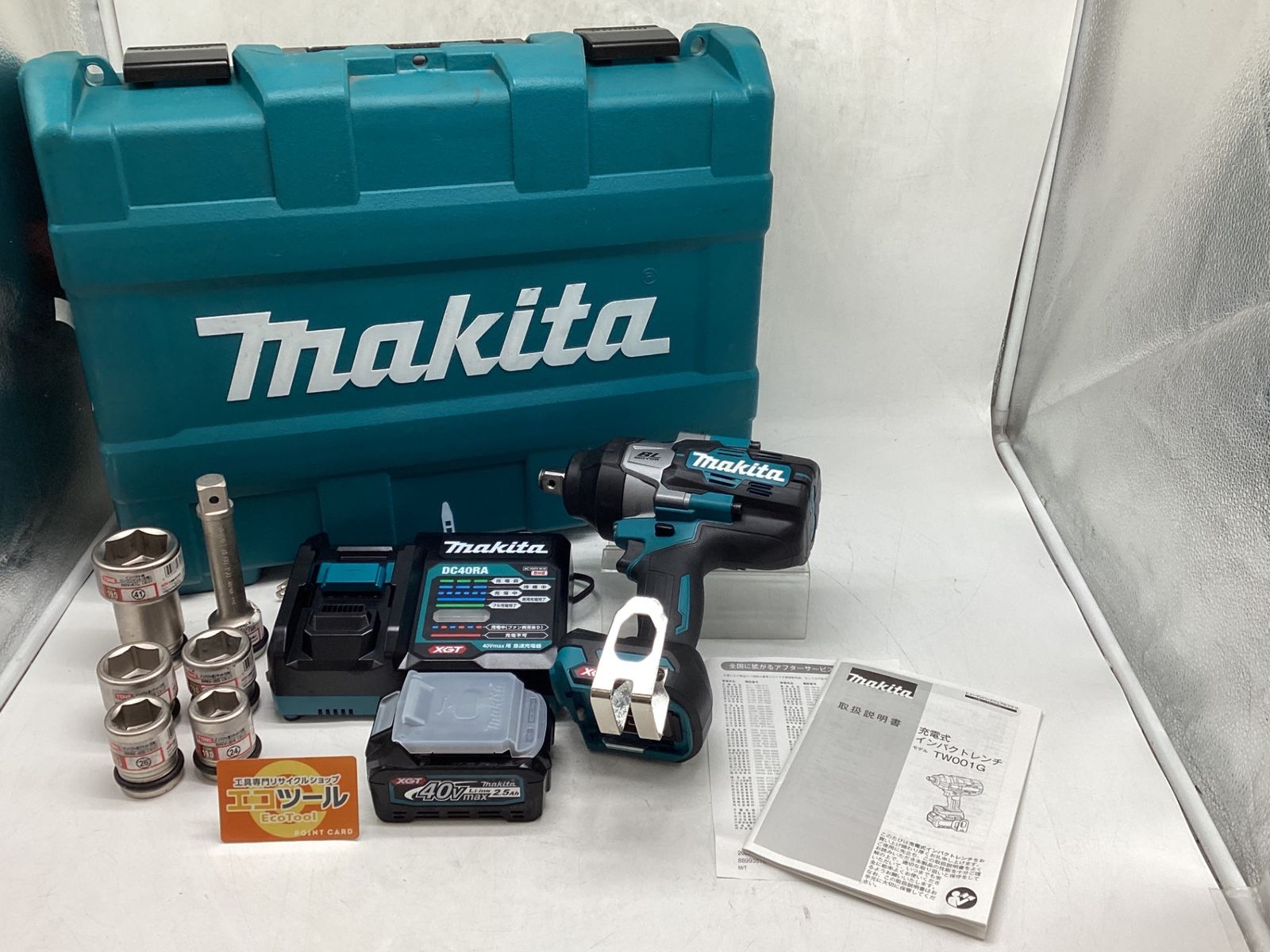 品 Makita マキタ 40Vmax充電式インパクトレンチ 充電器 バッテリー１個セット TW001GZ IT5GRFWZD50G エコツール豊田インター店 M02