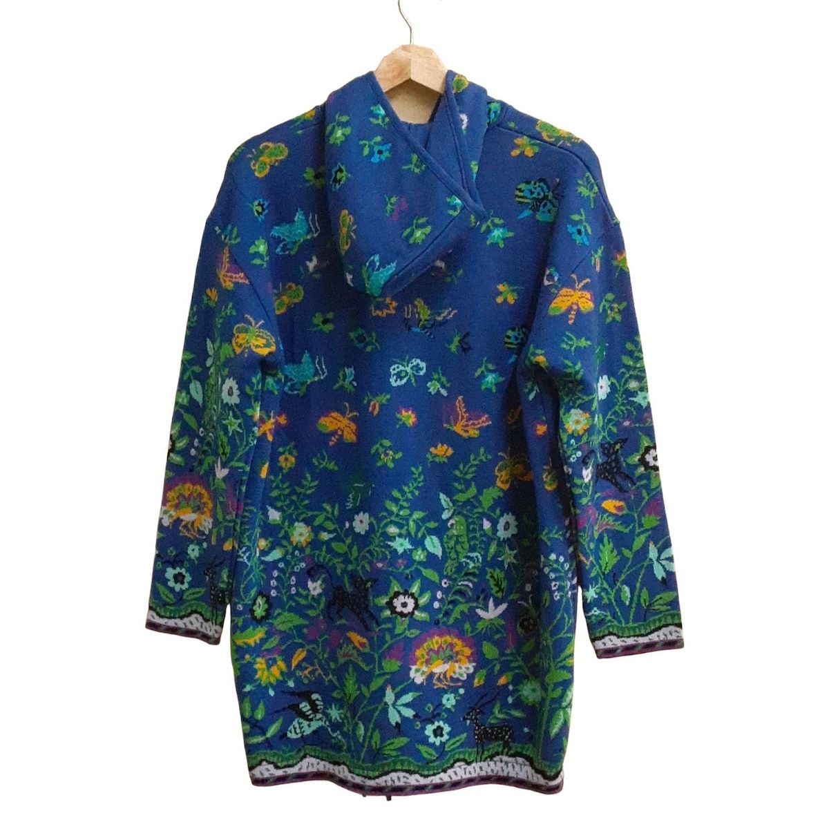 KENZO JUNGLE ケンゾー　ロングウールコート　グリーン系　Mサイズ KENZO(ケンゾー) コート サイズM レディース美品 - ネイビー