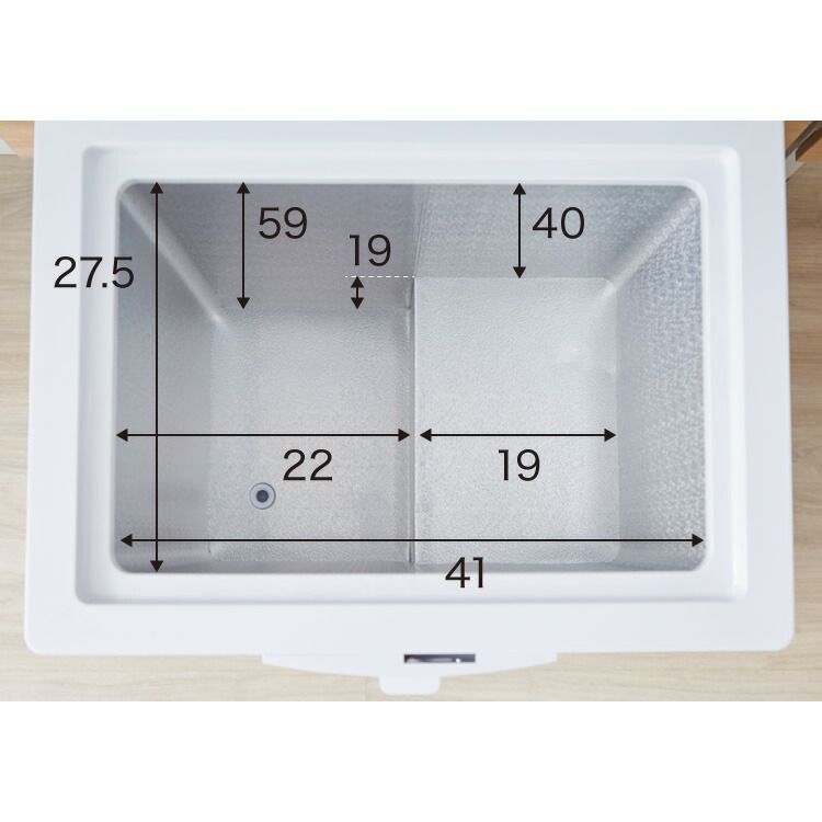 simplus 冷凍庫 上開き 66L バスケット付き 鍵付き 静音 大容量 冷凍