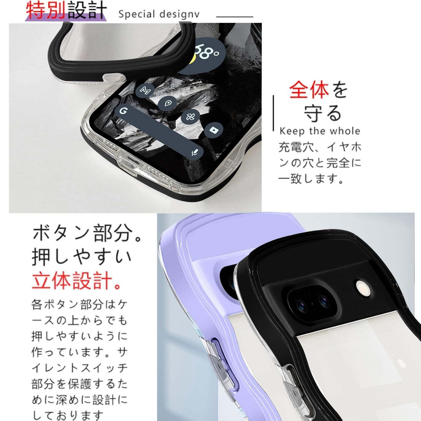 特売】Google Pixel 8a ケース クリア ショルダー Pixel 8a カバー 首 
