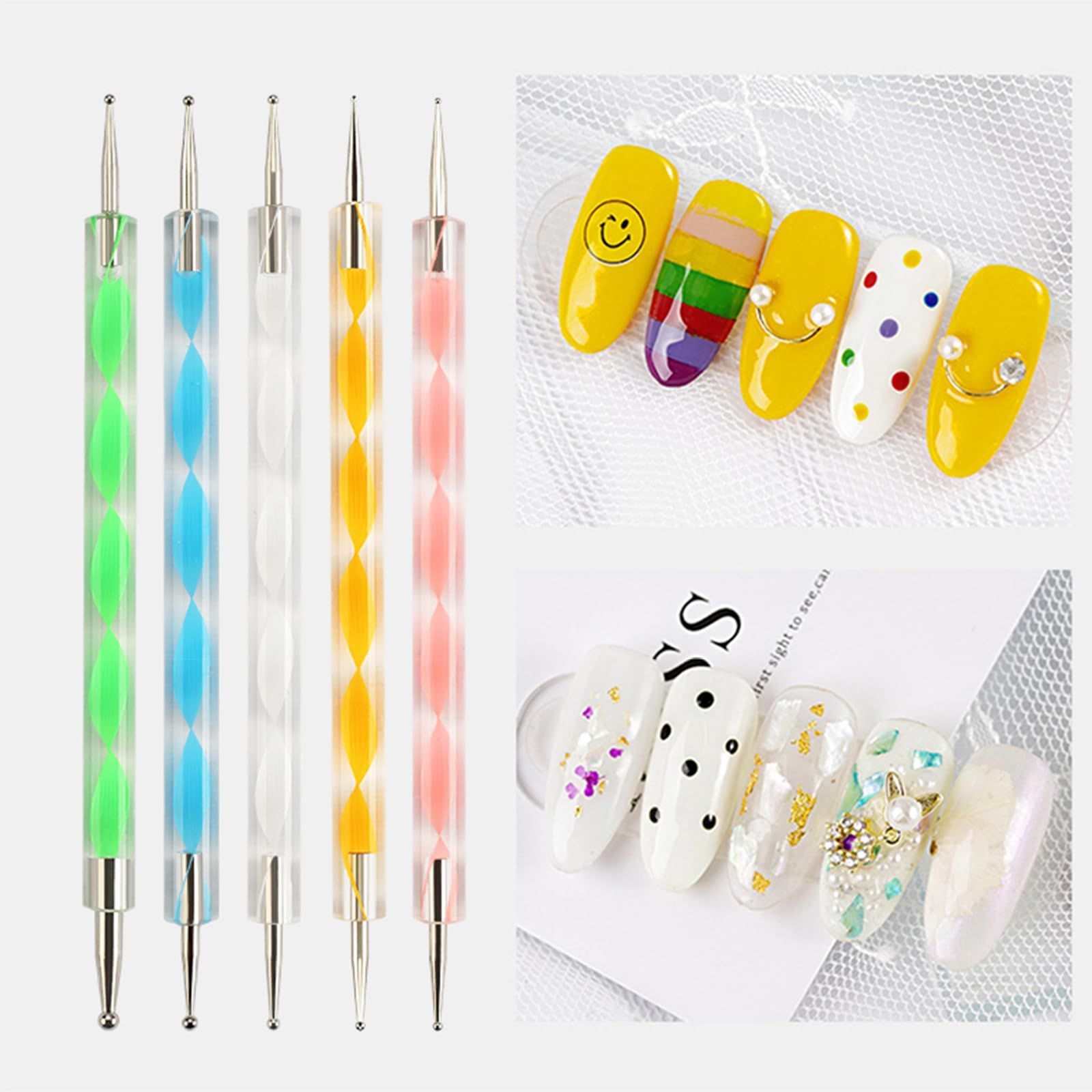 ネイルアート用品(筆など) BANDI Amazon | YAYAMIYA ジェルネイル ドットペン 12色 0.5mm/0.7mm