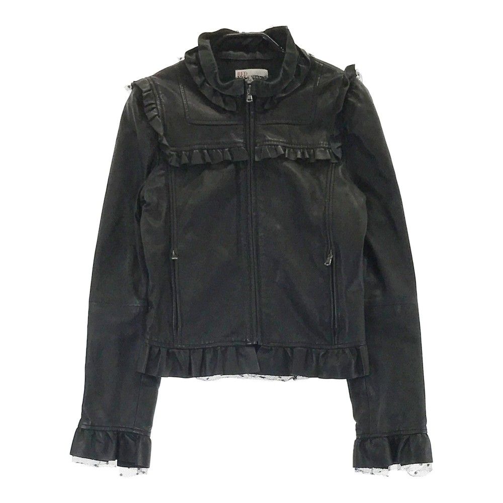 1円】RED VALENTINO レッドヴァレンティノ レザーコート フリル 42