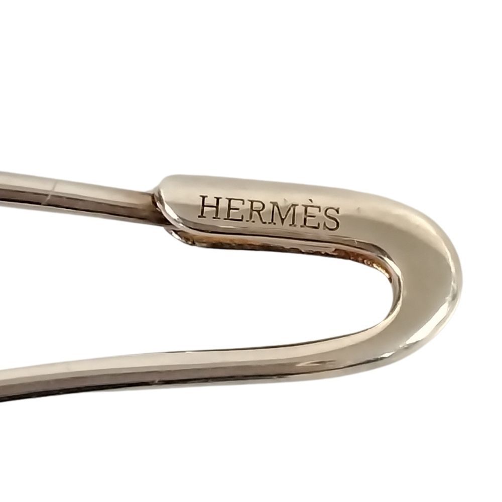 HERMES エルメス シェーヌダンクル パンク シルバー ブローチ 安全ピン ...